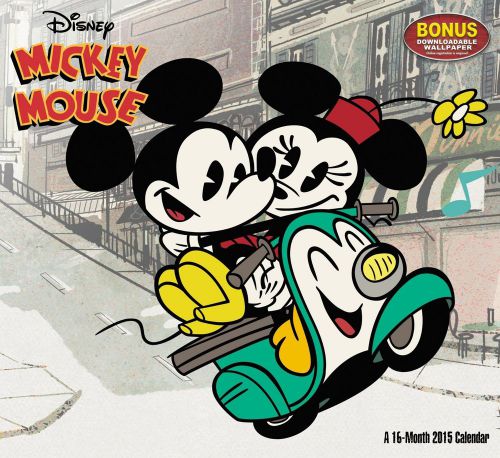 2015 MICKEY MOUSE 16-Month Disney Wall Calendar NEW SEALED Minnie Donald Cartoon