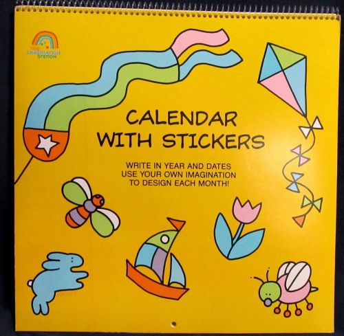 HALLMARK WRITE IN COLOR IN CHILDS CALENDAR WITH STICKERS NEW UNUSUED