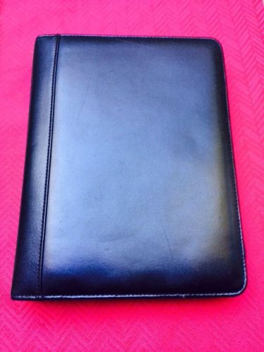 BLACK LEATHER DAY RUNNER 3 RING PLANNER, 8&#034; X 10&#034;