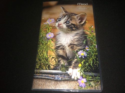 2014 - 2015 Mead Kitten 2 Year Planner  Cat Pocket Calender Organizer New