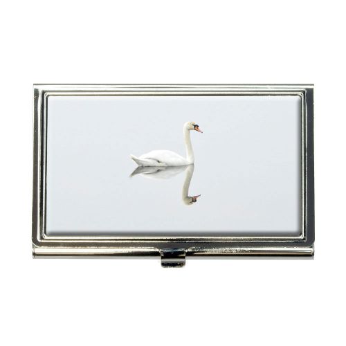 White swan reflection business credit card holder case for sale