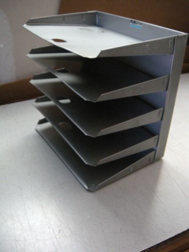Used Metal Desktop File Organizer, 5 Tier, Steel, label slot-see choices, w/warr