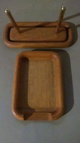 Vintage Eldon woodline 6500 oak tray pen tray