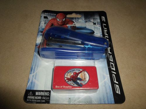 Spider-Man Mini Stapler &amp; Box Of Staples~Stapler Is 3 1/2&#034; Long, NEW IN PACKAGE!