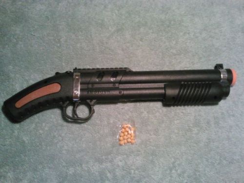 New Air Soft SHOT GUN AirSoft SHOTGUN 14&#034; long rifle comes with FREE 6mm BBs
