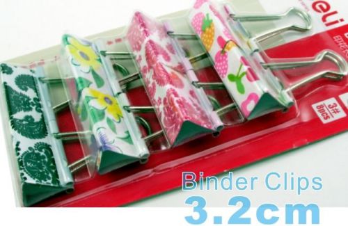 Metal Clips 3.2cm 1.2&#034; flower Binder paper stationery 8pcs