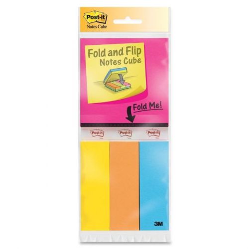 Post-it Fold &amp; Flip Notes Cube - Recyclable - 3&#034; X 3&#034;, 1&#034; X 3&#034; - (2055fc2)