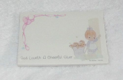 NEW! 1991 3M ENESCO PRECIOUS MOMENTS GOD LOVETH A CHEERFUL GIVER POST-IT NOTES