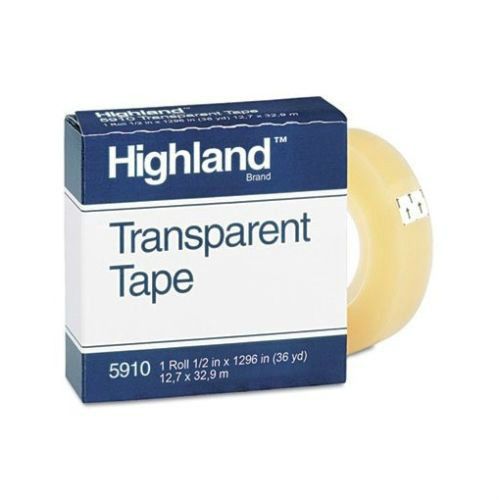 Lot of 6 Highland transparent tape  1/2&#034; x 1296&#034;