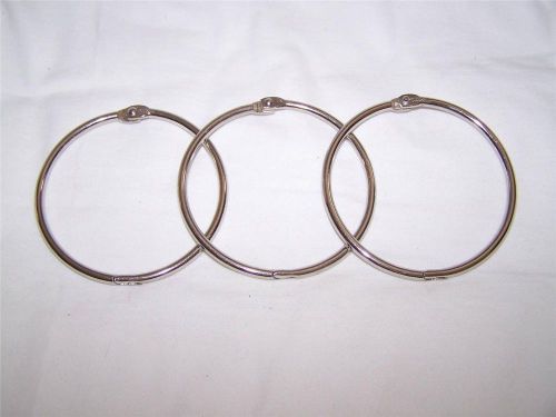 Lot of 3 Three - 3&#034; LOOSELEAF BINDER RINGS New!!! Crafts &amp; Scrapbooking