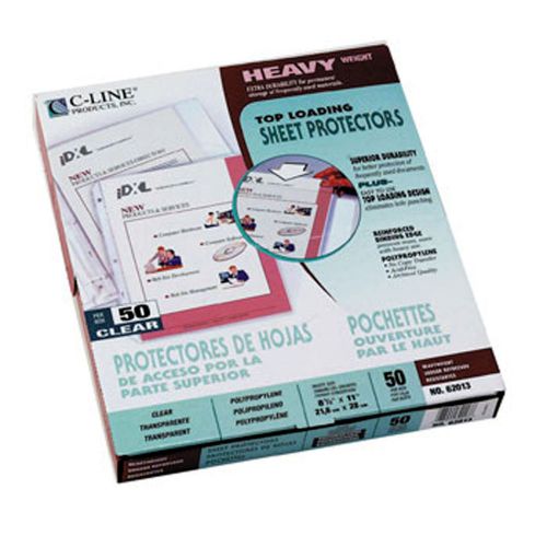 Item 62058 half page sheet protector, 3 hole punched, 50 per package for sale