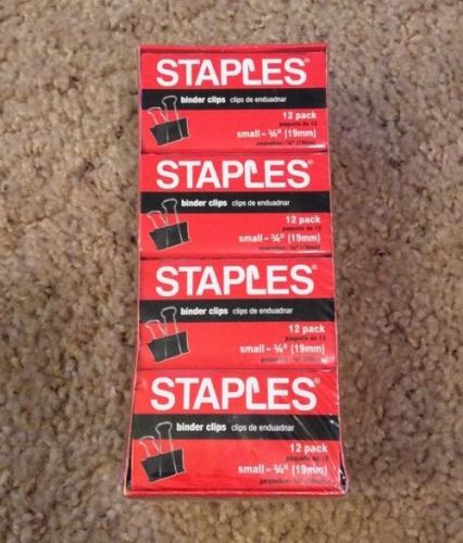 Binder Clips Small Size (3/4in) Multi-Pak New!