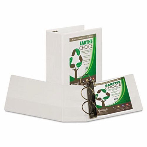 Earth&#039;s Choice Biodegradable Angle-D Ring View Binder, 5&#034;, White (SAM16907)