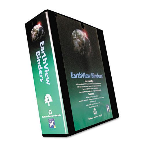 Earthview D-Ring Presentation Binder, 3&#034; Capacity, Black