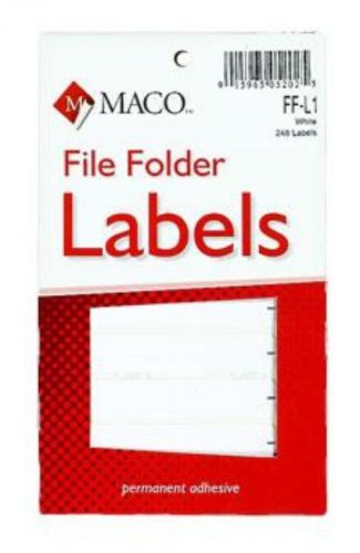 Chartpak Labels File Folder White