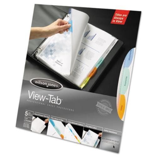 Wilson Jones View-tab Sheet Protector - Clear Divider - Multicolor Tab (55115)