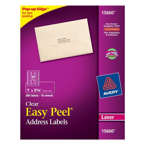Avery Dennison Ave-15660 Easy Peel Mailing Label - 2.62&#034; Width X 1&#034; Length