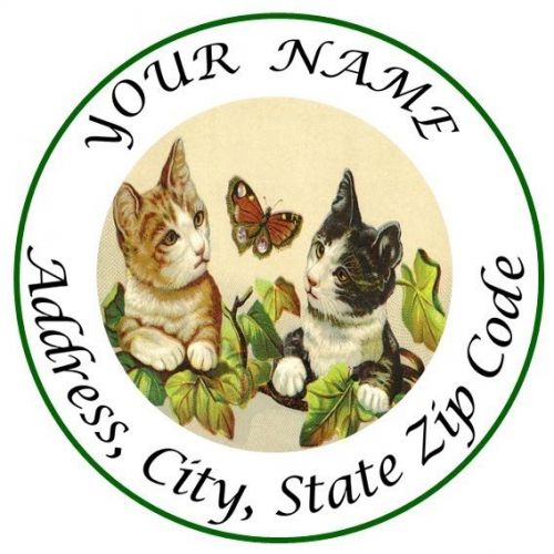 30 square stickers envelope seals favor tags cat buy 3 get 1 free (cr6) for sale