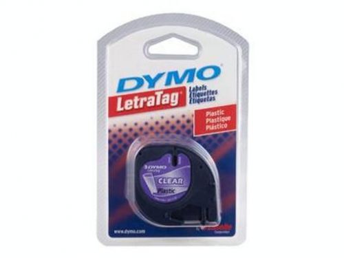 Dymo letratag - plastic tape - black on clear - roll (0.47 in x 13.1 ft) 1 16952 for sale