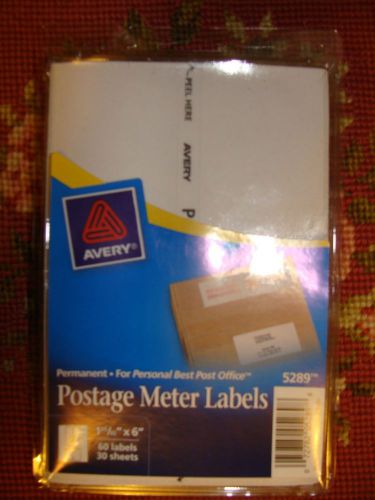 5 Avery Permanent Postage Meter Labels for Personal Post Office, White, 60/Pack