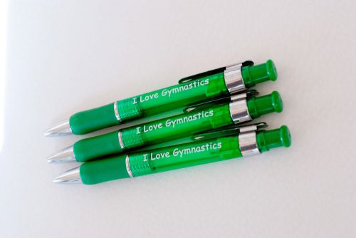 Gymnastics pens - GREEN - Pack of 5