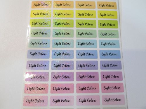 300 Eight Different Sparkle Colors Personalized Name Stickers 0.9 x 2.2 cm