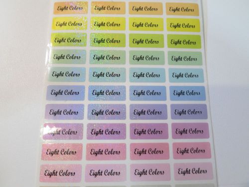 300 Eight Different Sparkle Colors Personalized Name Stickers 0.9 x 2.2 cm