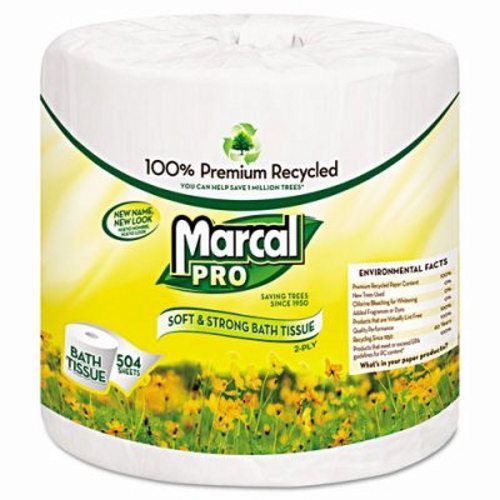 Marcal Pro Premium 100% 2-Ply Recycled Toilet Tissue, 48 Rolls (MRC5001)