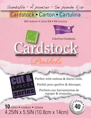 Darice Core-dinations Core Essentials Cardstock 4-1/4x5-1/2-in 40/Pk Pastels