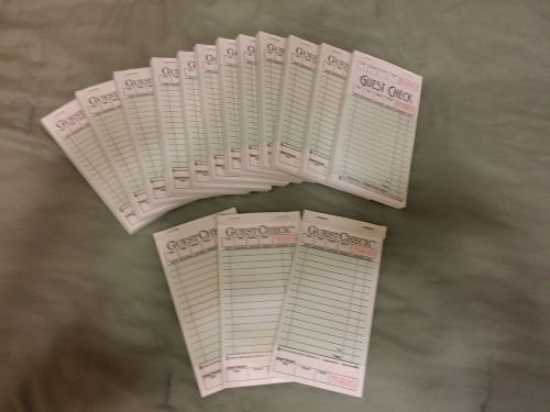 1-part guest check with stub 12 checks/book for sale