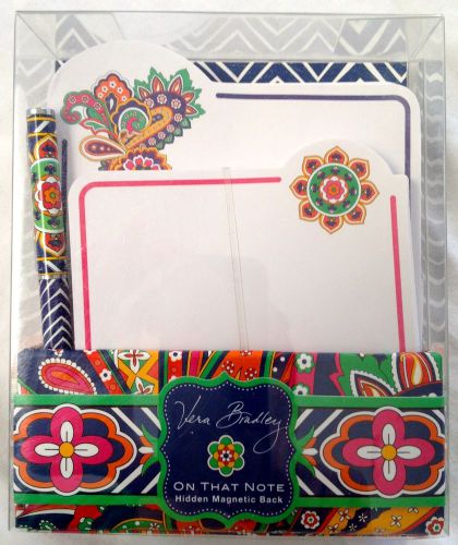 Vera Bradley On That Note; Note Sheets, Pen and Desktop Stand with Magnetic Back