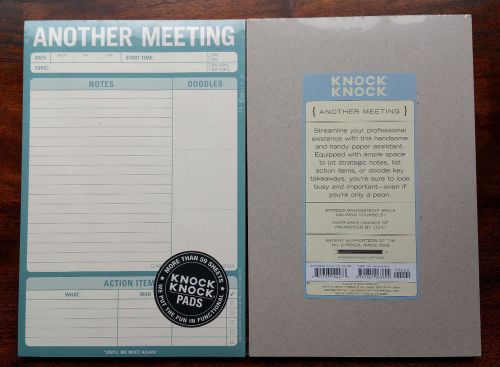 Knock Knock Note Pad, &#034;Another Meeting&#034; NEW (2 pads)