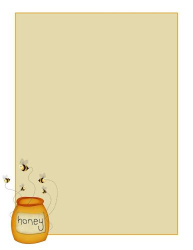 25 SHEETS HONEY BEES PAPER For Printers, Craft Projects, Invitations