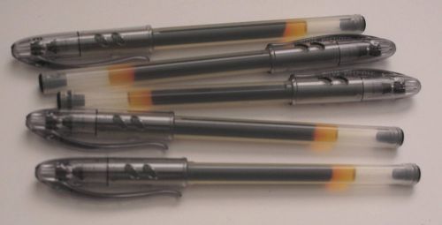 Pilot Neo-Gel Roller Ball Gel Pen, Black Ink, Fine, 5 Pens