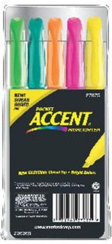 Sanford Sharpie Accent Pocket Pen Style 5 Color Set