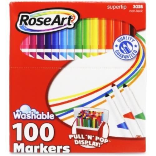 Roseart Super Tip Washable Markers - Broad, Fine Marker Point Type - (rai03028)