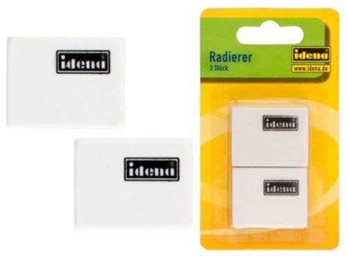 RUBBER FOR PENCILS WHITE FLAT NEW SET OF 2