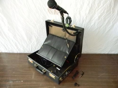 Oklahoma Sound Portable PA-In-Case Attache 20 Wat Lectern Presentation Briefcase