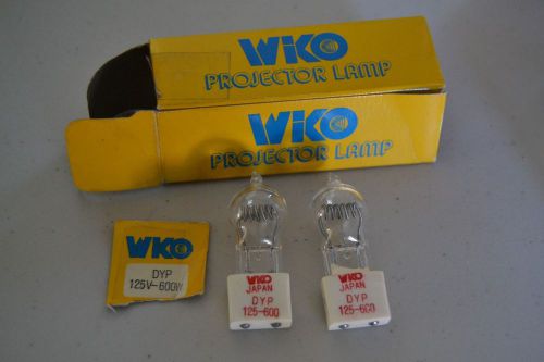 2 New Old Stock WIKO PROJECTOR LAMP DYP 125V - 600W, ( 2 BULBS IN 1 BOX)