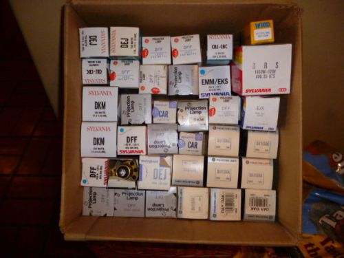 Mixed Lot of 37 Sylvania GE day/dax dej drs cbj dkm dff  Lamp Projector Bulb NOS
