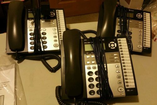 Lot of 3 AT&amp;T 1070 Business Phone 4 Lines with power adapters and 1 user manual.