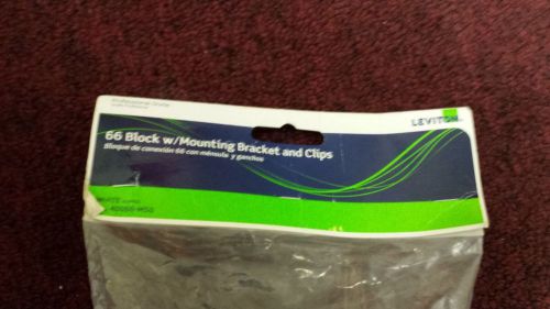 LEVITON 66 Block w/Mounting Bracket and Clips (New in Package)