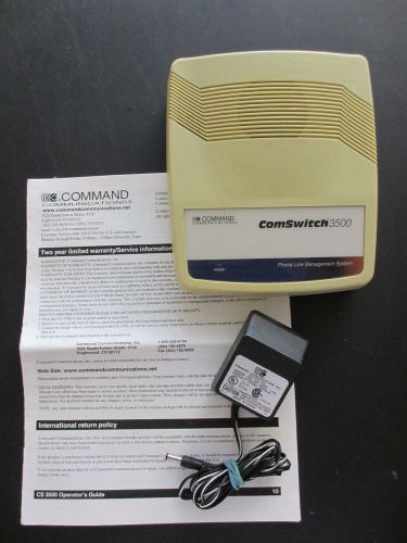 Command comswitch 3500 phone line management system instruction sheet power cord for sale
