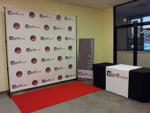 Step and Repeat  Red Carpet Backdrop Banner 4&#039;W x 8&#039;H