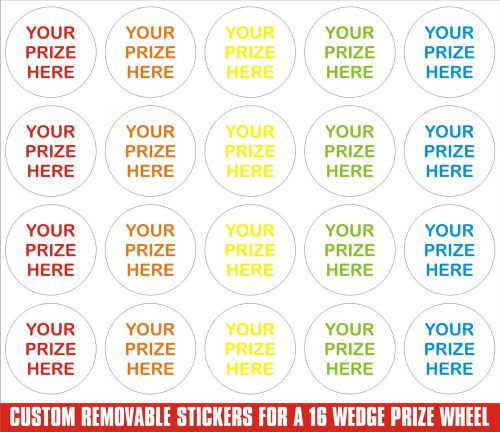 Custom Removable Stickers for 30&#034; Prize Wheels... Pick your own prizes!