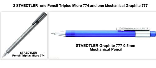 2 STAEDTLER  one Pencil Triplus Micro 774 and one Mechanical Graphite 777 New
