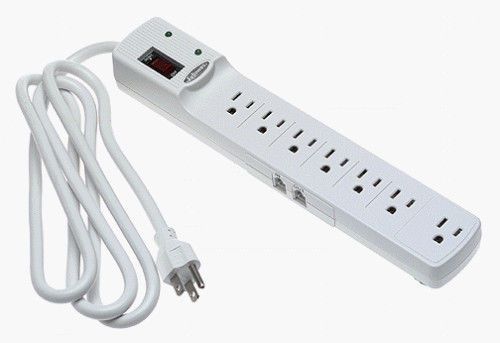 Fellowes 7 outlet surge protector with phone protection 99014  2 each for sale