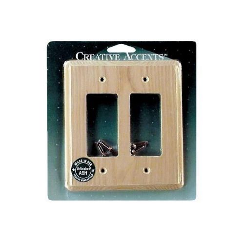 Contemporary Ash Unfinished Decorator Wall Plate-ASH 2-GFI WALL PLATE