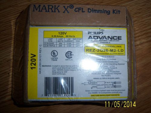 New philips advance rez2q26m2ldk cfl ballast electronic dimming,16w,120v * for sale