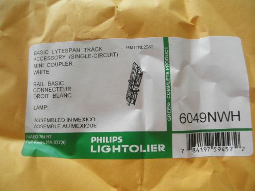 3 LIGHTOLIER Track Lighting 6049NWH BASIC  MINI COUPLERS WHITE New